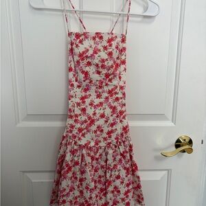 Maeve Pink Floral Mini Dress